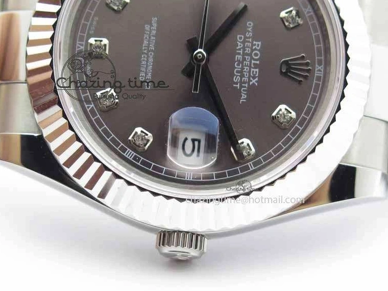 0214 Packable DateJust II 41mm SS BP Maker Best Edition Gray Dial Diam On SS Bracelet SA 3729